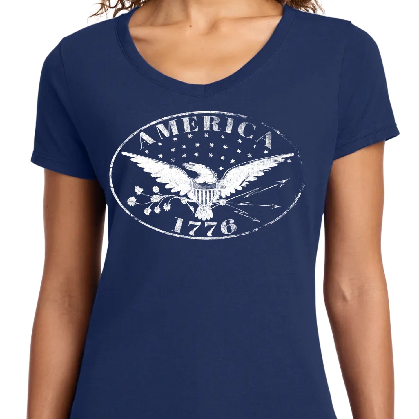 "America 1776" Women's v-neck shirt