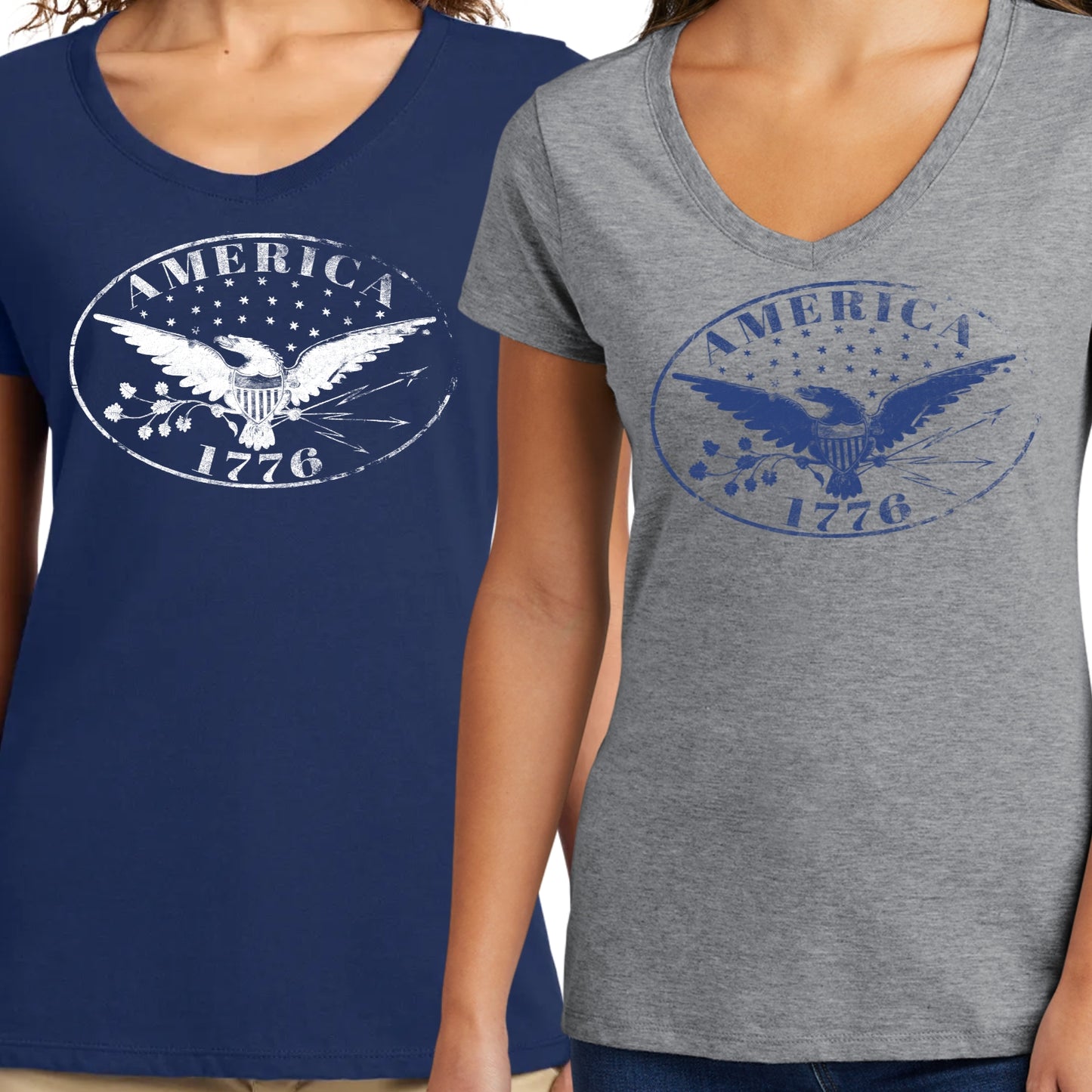 "America 1776" Women's v-neck shirt