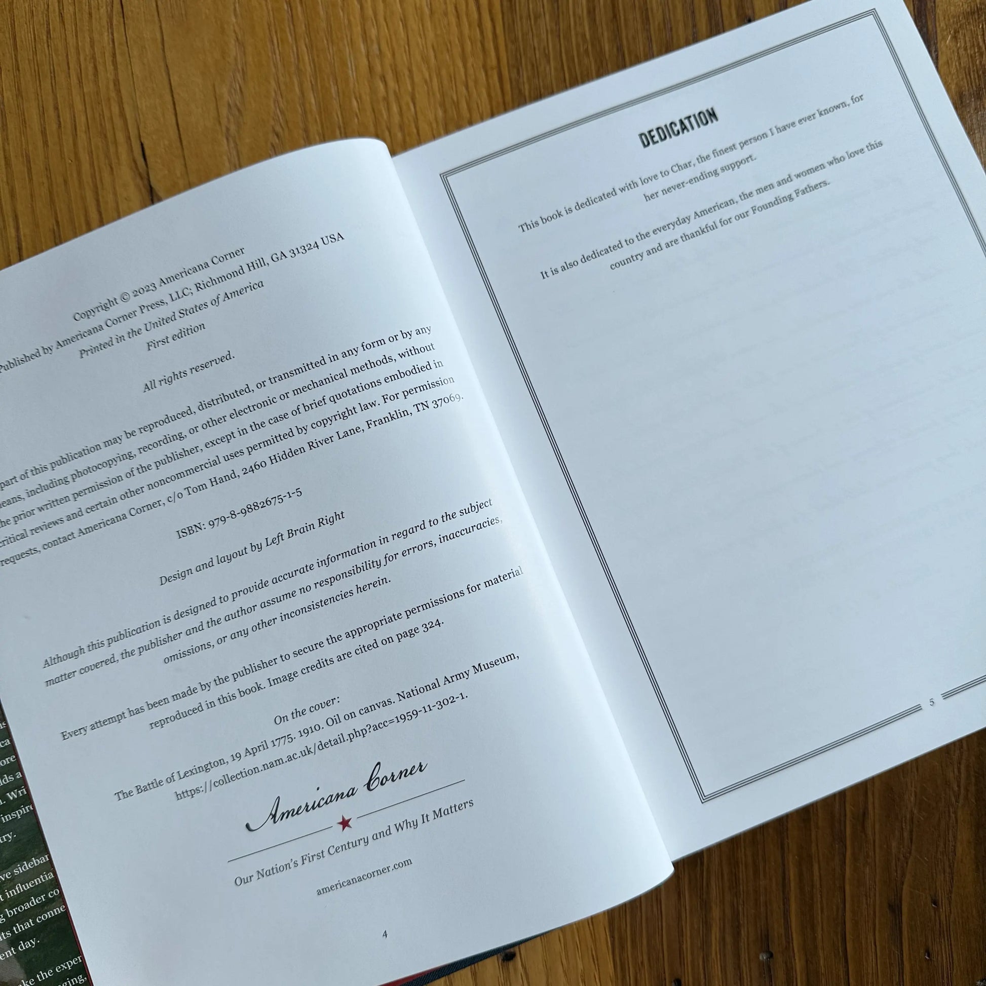 Dedication page of "America Victorious" — Signed by author, Tom Hand from The History List store