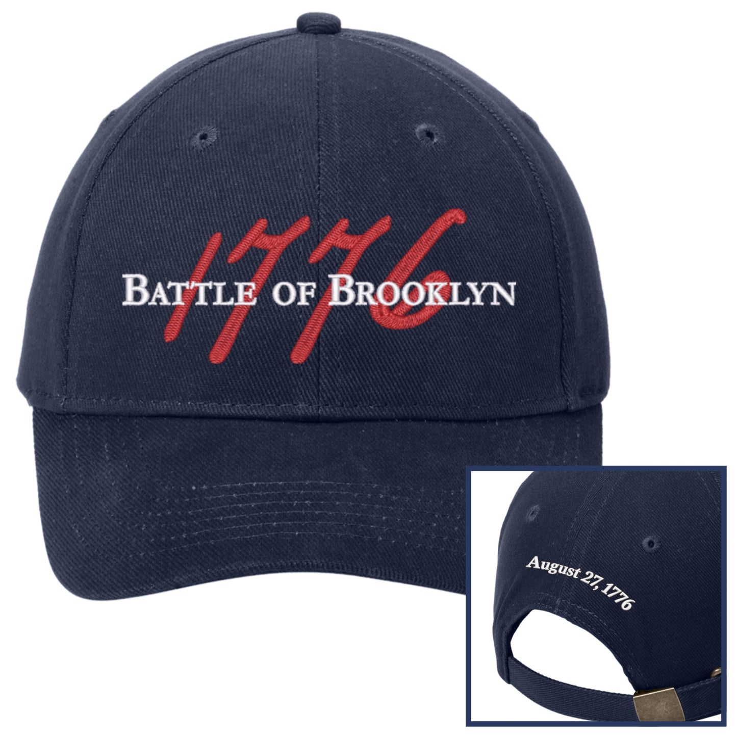 Embroidered "1776 New York Campaign" Caps