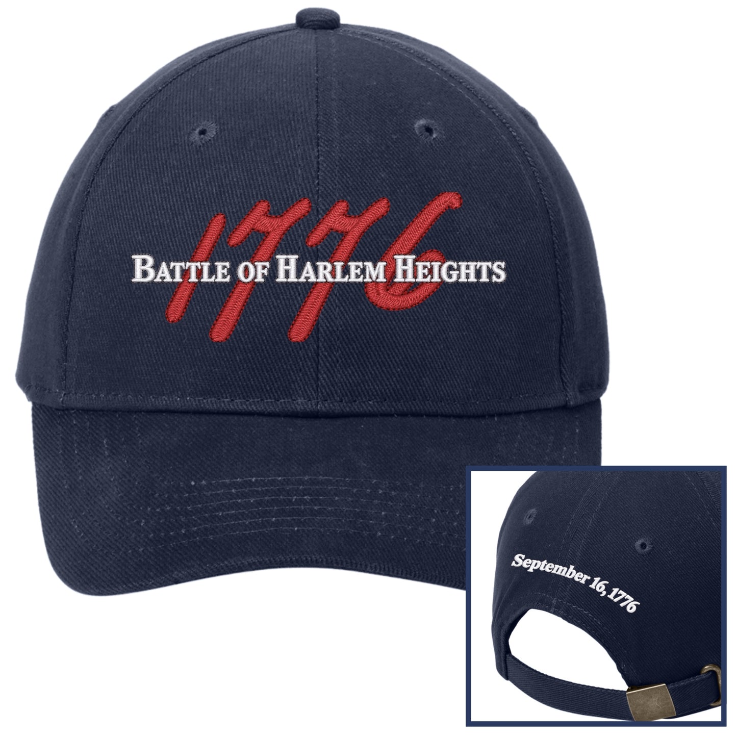 Embroidered "1776 New York Campaign" Caps
