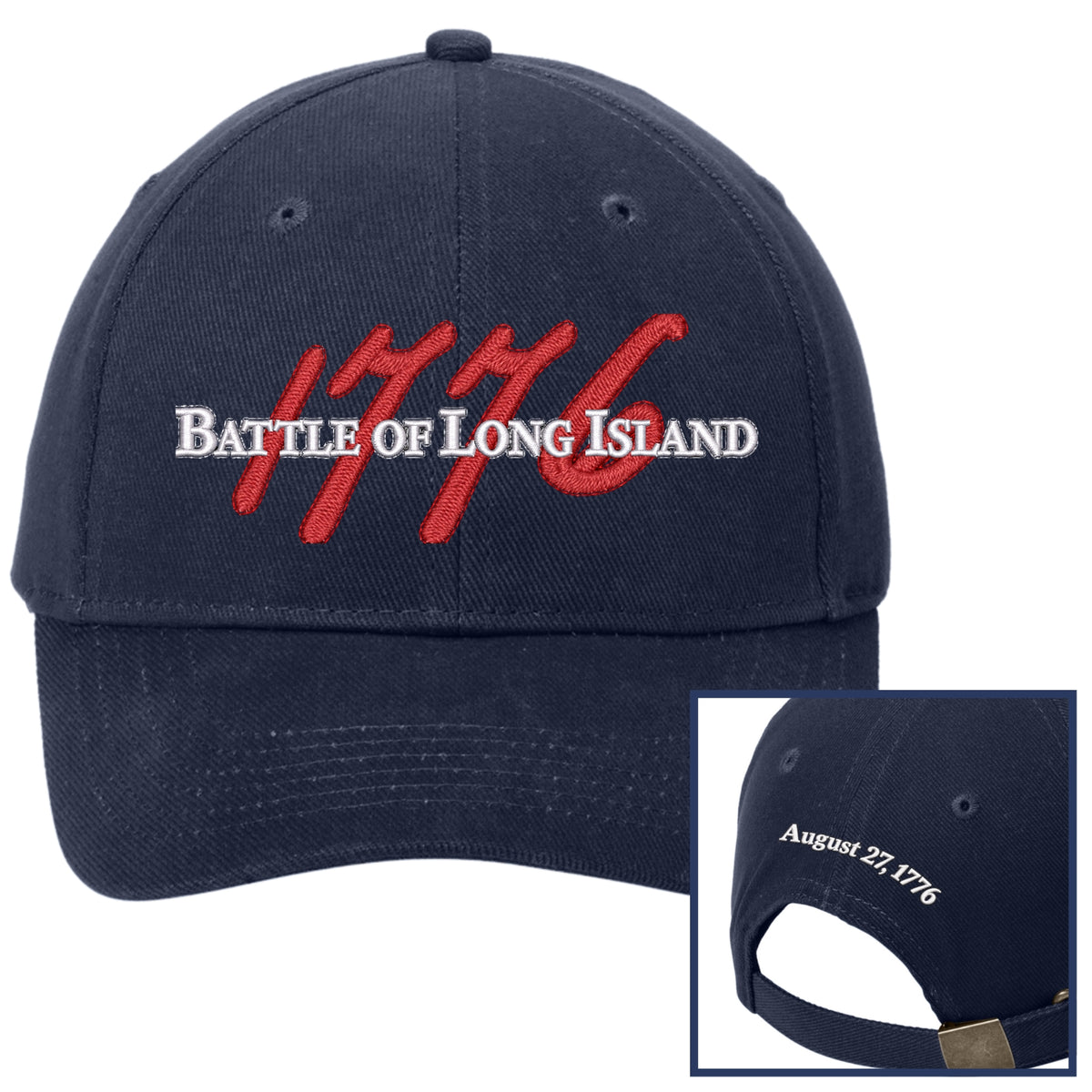 Embroidered "1776 New York Campaign" Caps