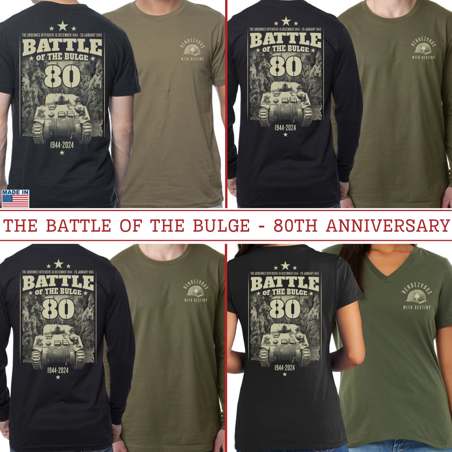 The Battle of the Bulge - 80th Anniversary Women's v-neck shirt