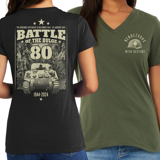 The Battle of the Bulge - 80th Anniversary Women's v-neck shirt