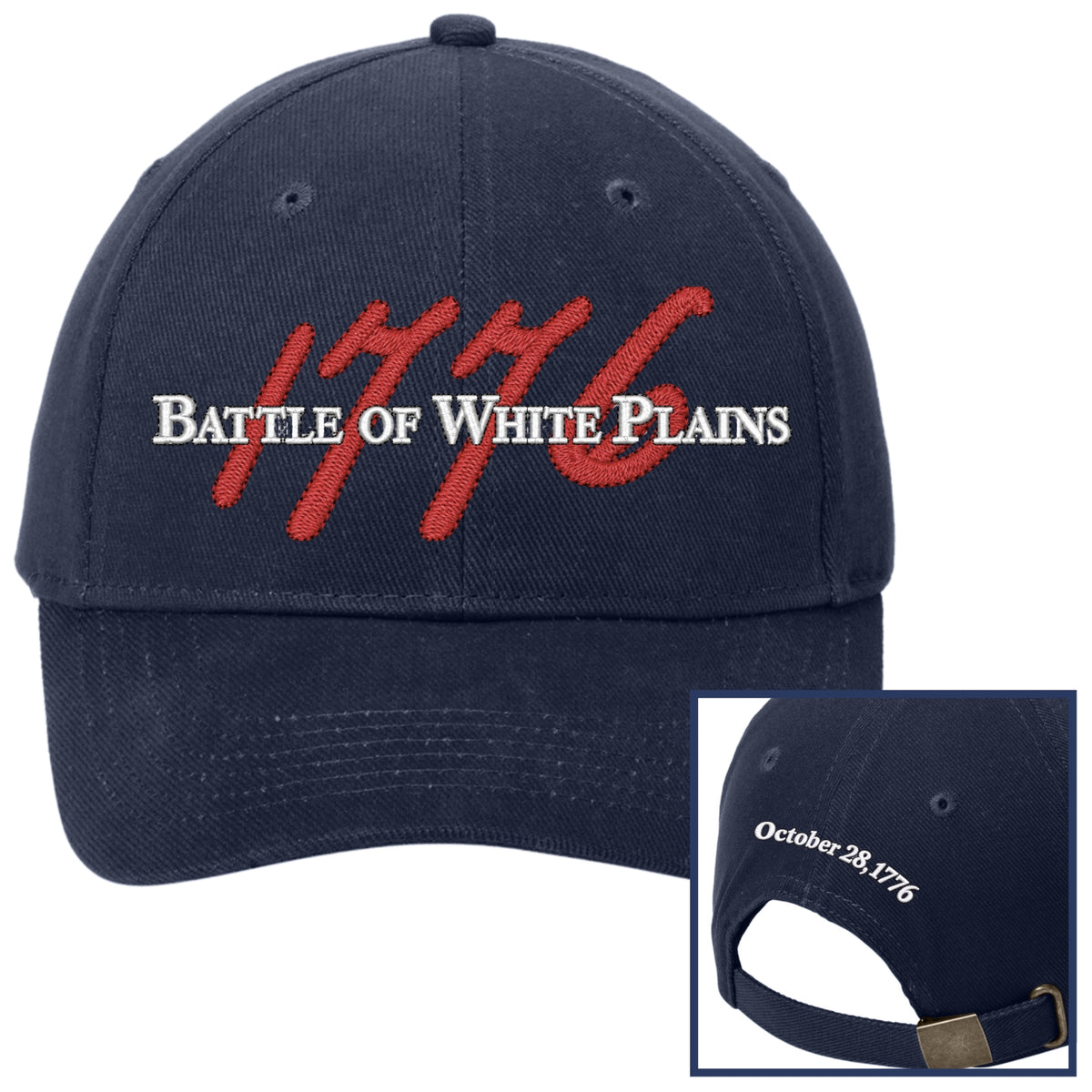 Embroidered "1776 New York Campaign" Caps