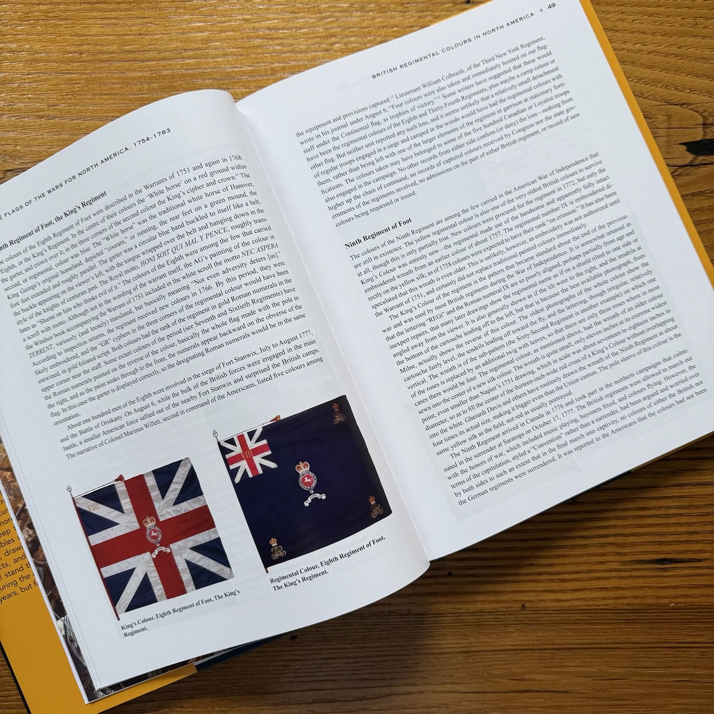 Page 49 of Battle Flags of the Wars for North America by Steven Hill from The History List store