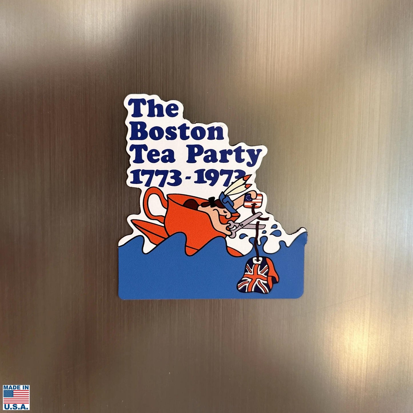 The Boston Tea Party Bicentennial Poster Magnet