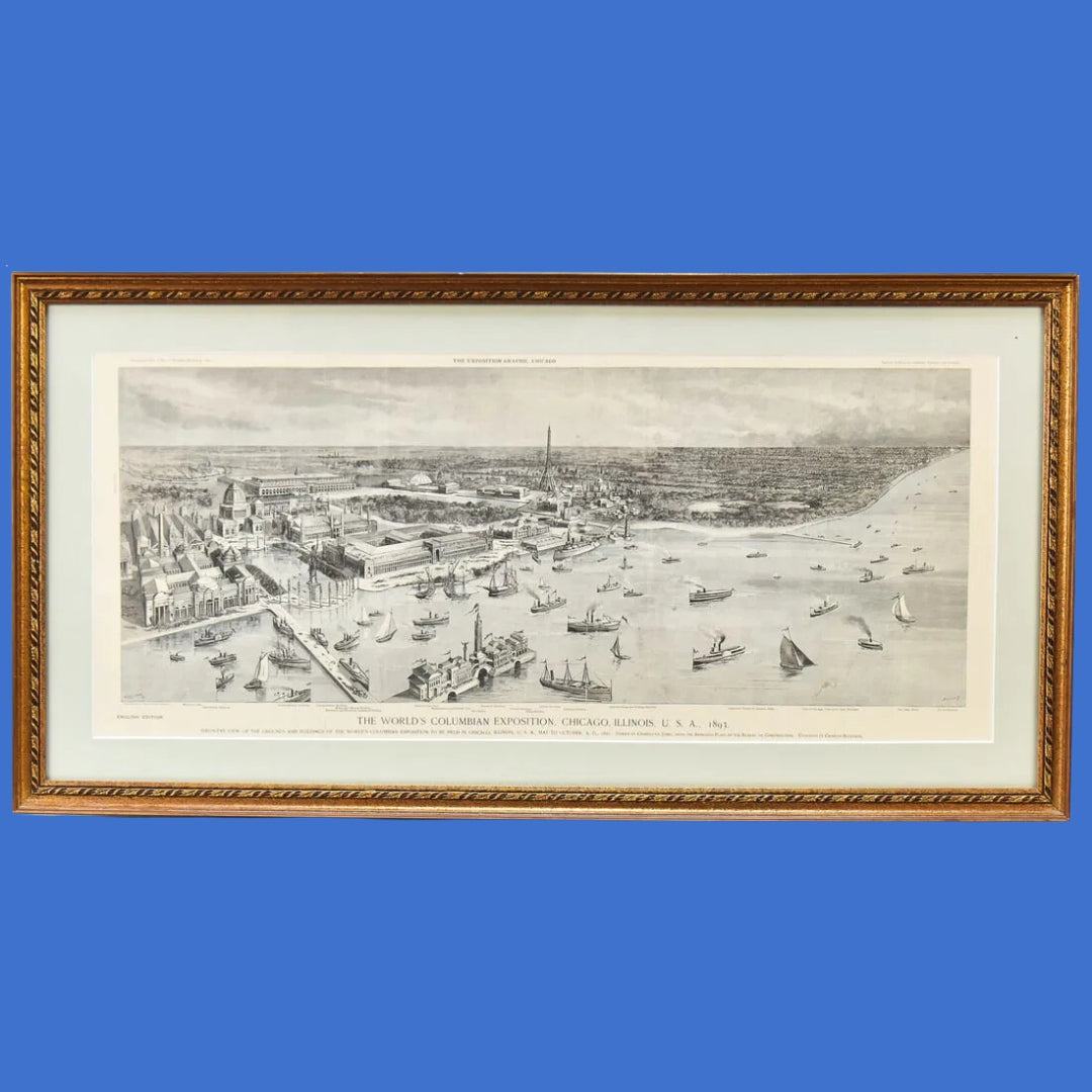 "The World's Columbian Exposition, Chicago, Illinois, U.S.A. 1893" — Framed Engraving