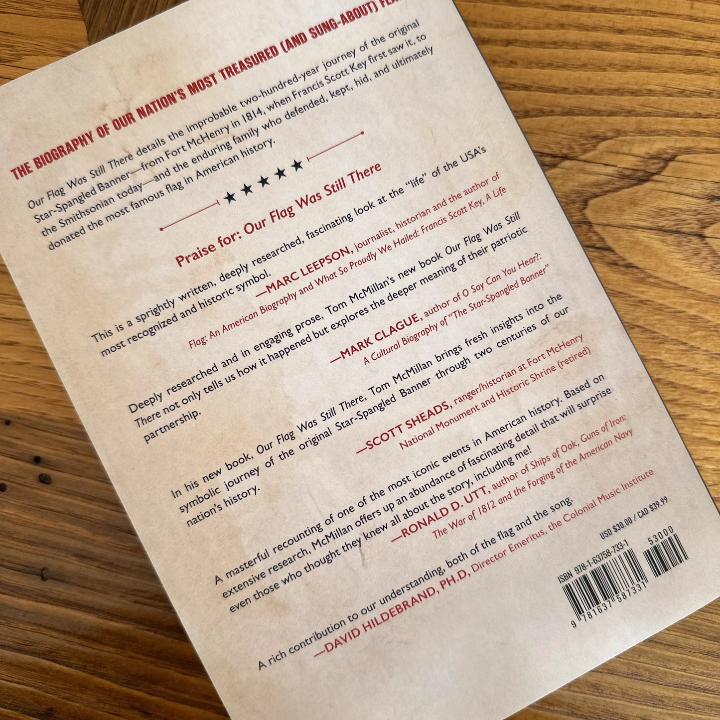 "Our Flag Was Still There: The Star Spangled Banner that Survived the British and 200 Years―And the Armistead Family Who Saved It" — Tom McMillan