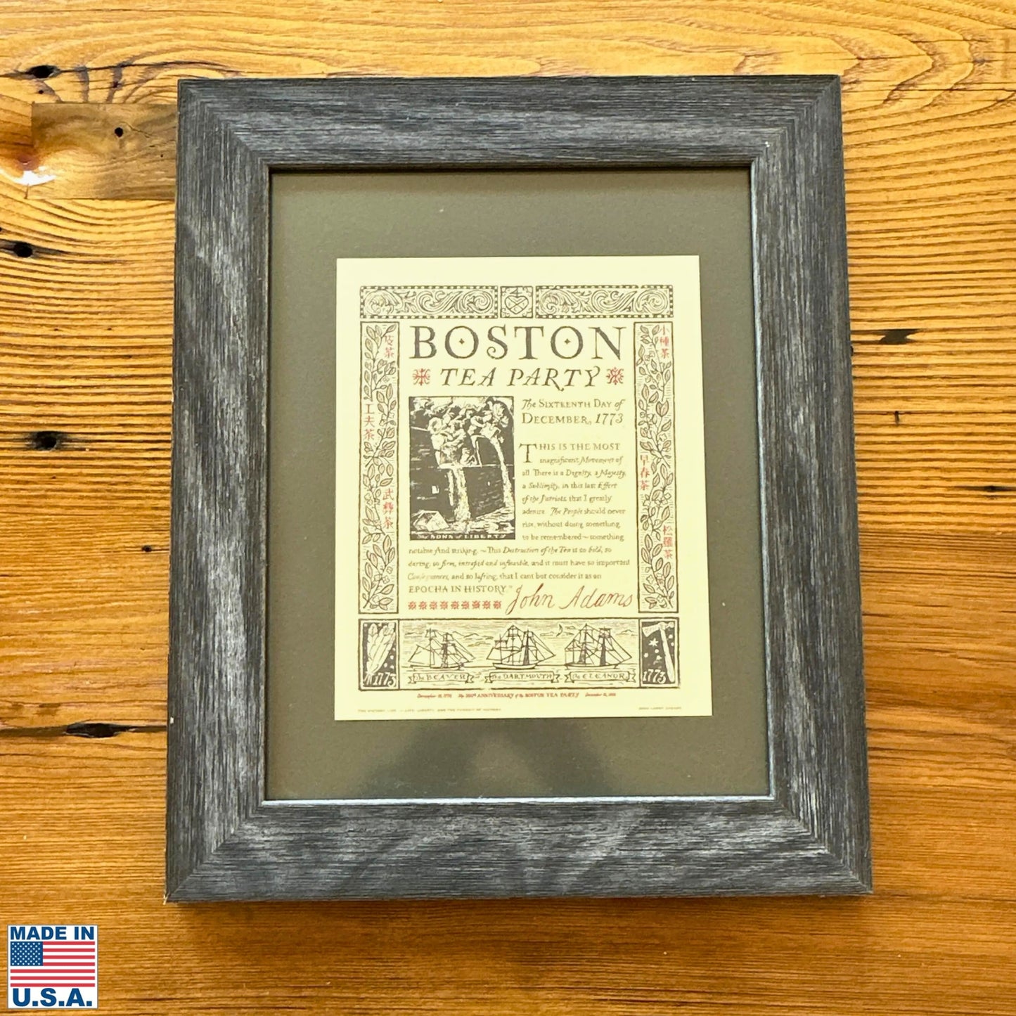 Boston Tea Party 250th Anniversary Limited edition framed print