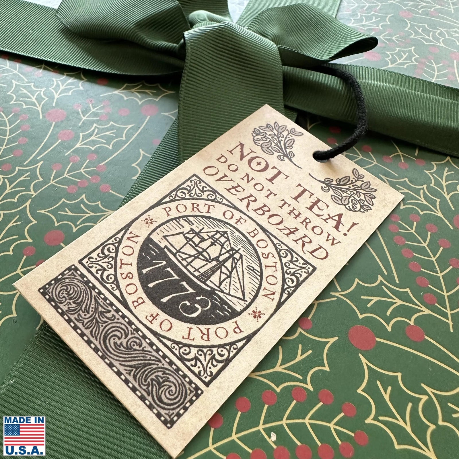Boston Tea Party Gift Tag from The History List store
