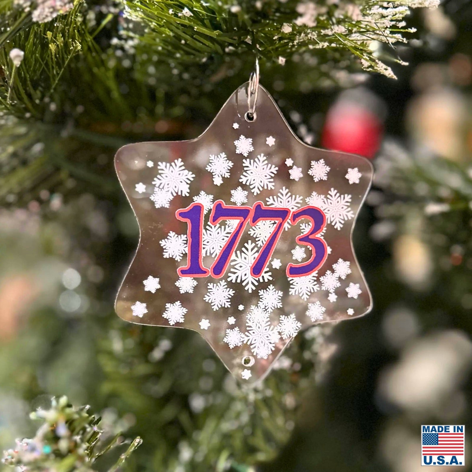 "1773" snowflake from Boston Tea Party 250th Anniversary Ornament — Made in America from The History List store