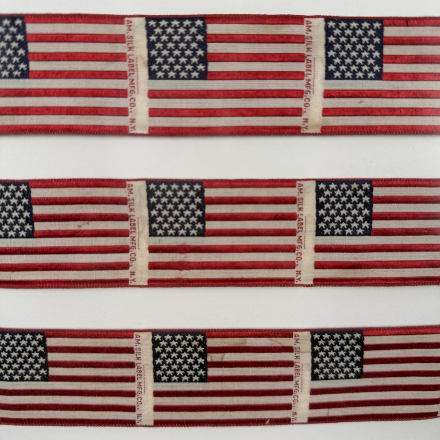 1876 American Centennial Silk Flags — Framed