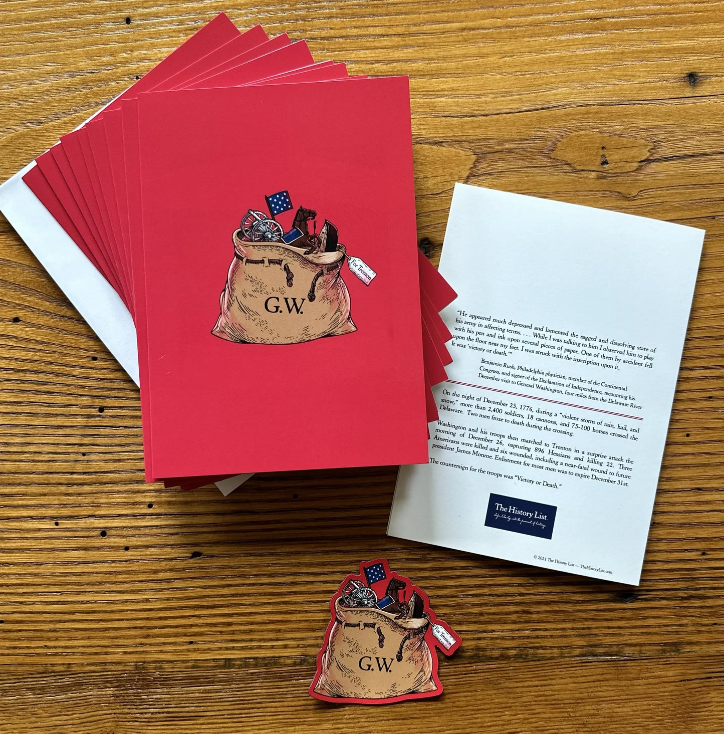 George Washington's Christmas Day Crossing Notecard and Magnet — Free with your purchase of $75