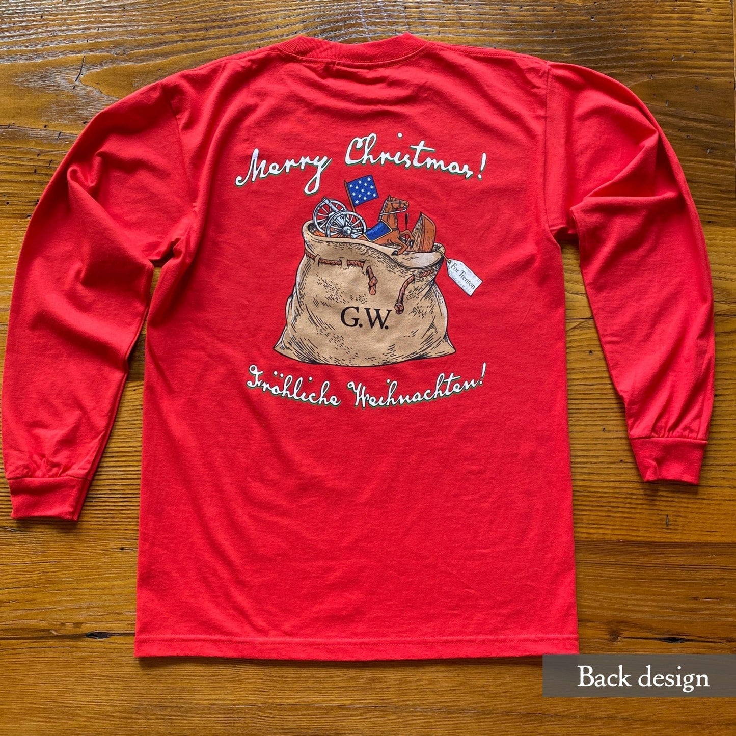 George Washington's Christmas Day Crossing of the Delaware Made in America Long-sleeved shirt — The Christmas shirt for history nerds