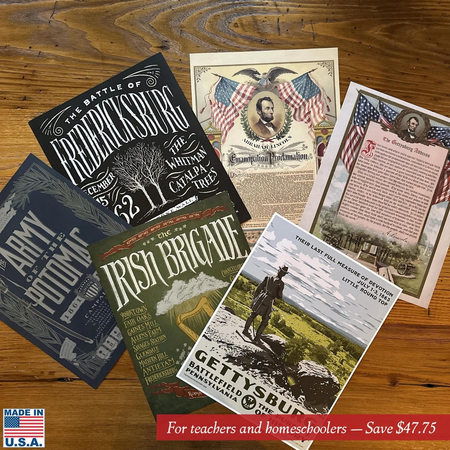 Civil War Poster Collection for School and Home School