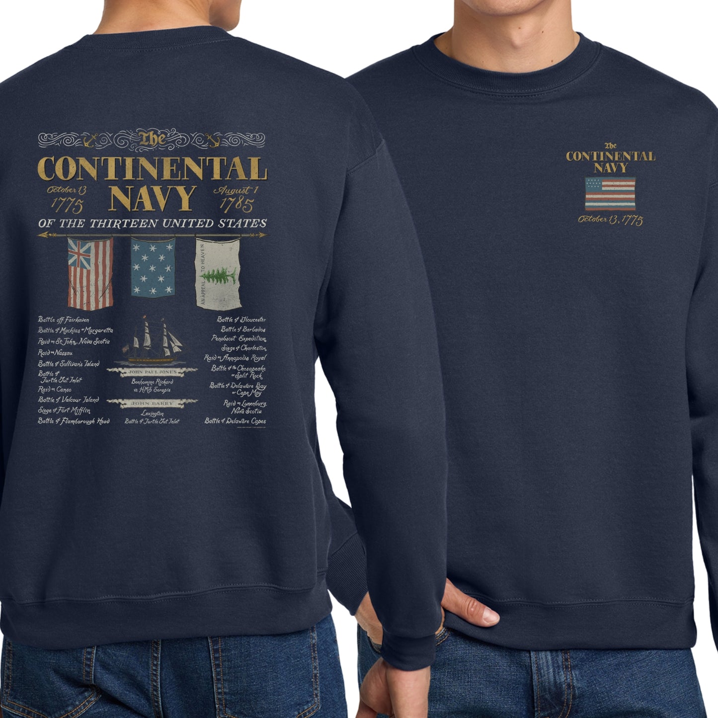 "The Continental Navy" Crewneck sweatshirt