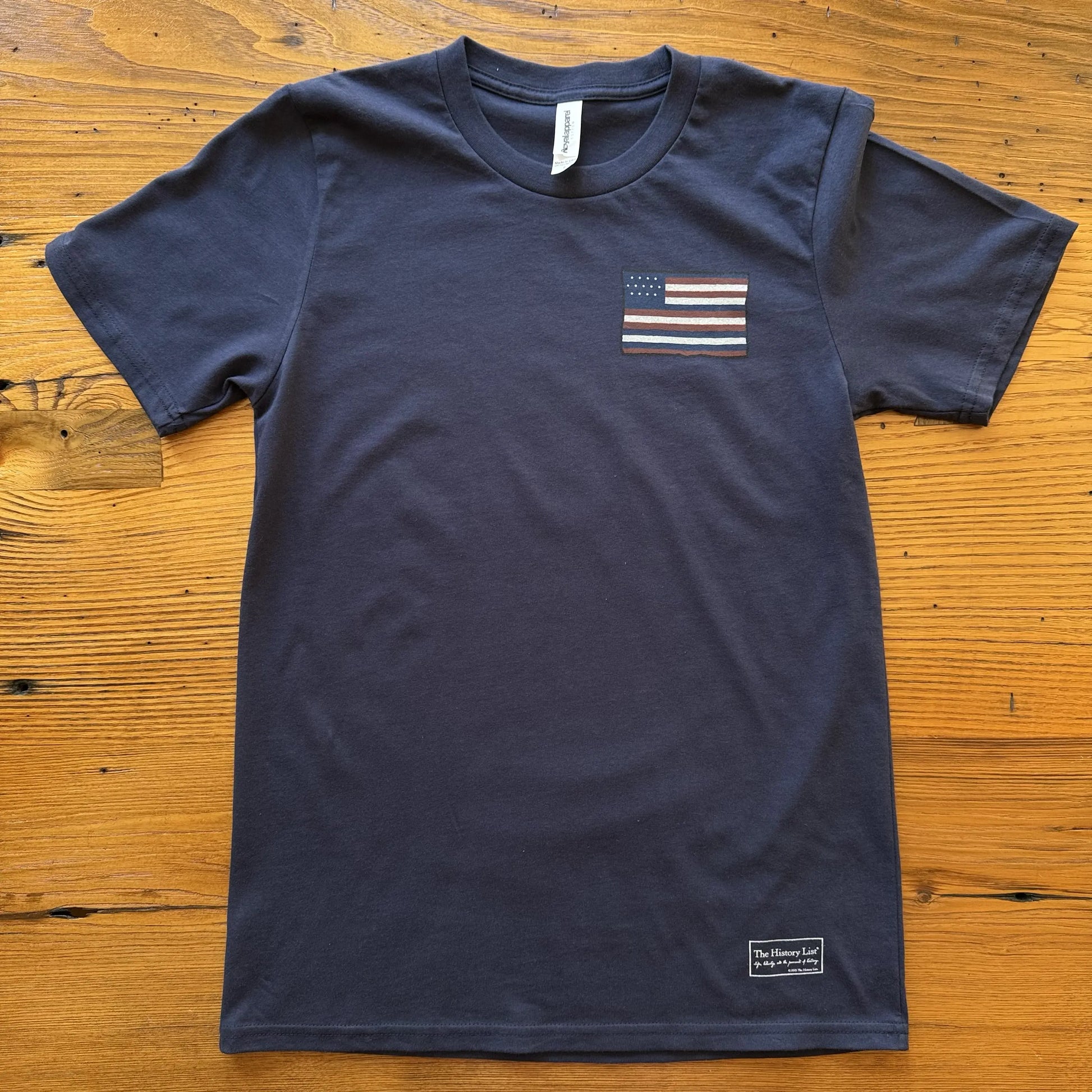 Front of The Continental Navy Made in America t-shirt from The History List Store