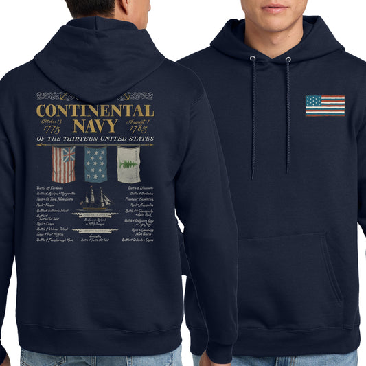 "The Continental Navy" Hooded sweatshirt