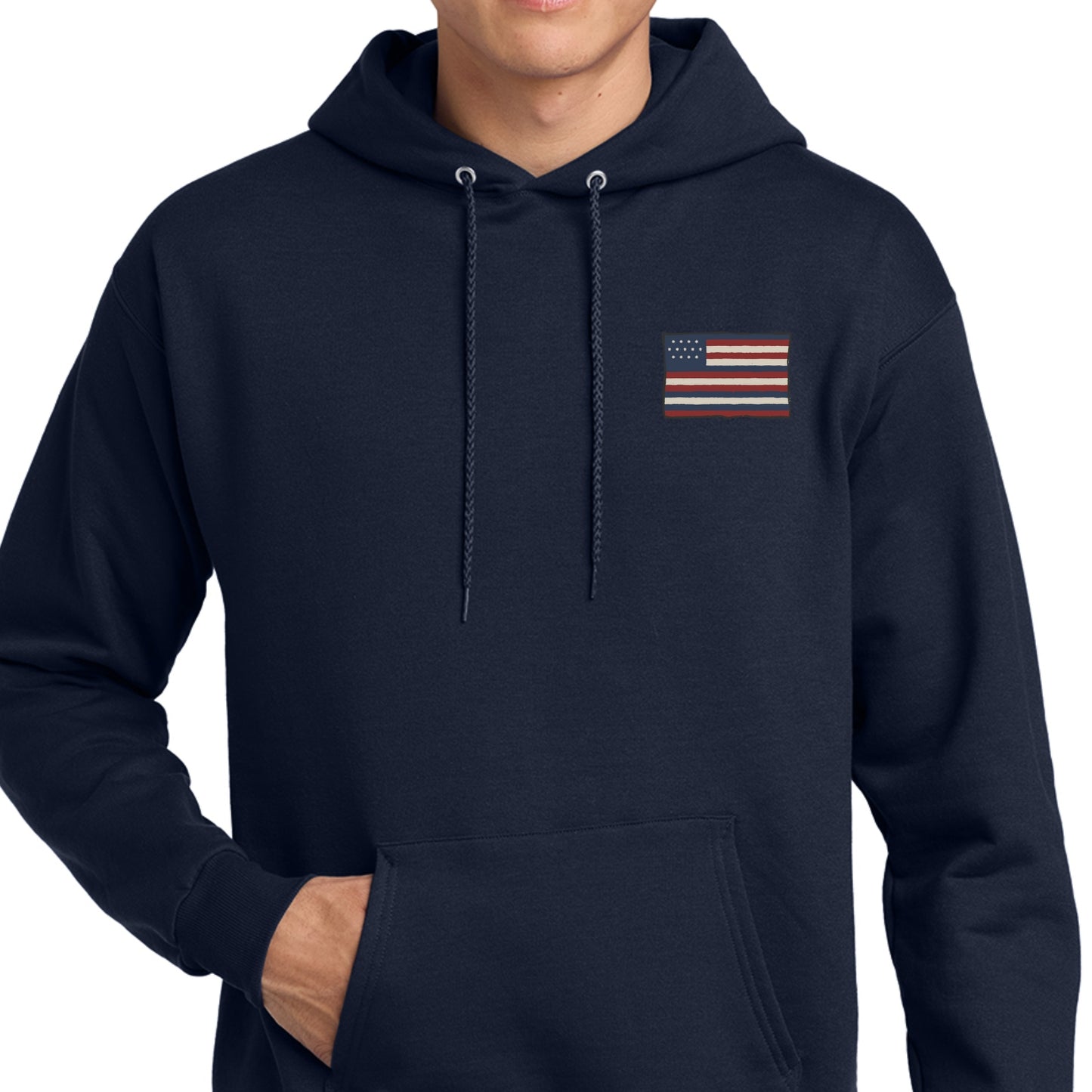 Front of "The Continental Navy" Hooded sweatshirt from The History List store