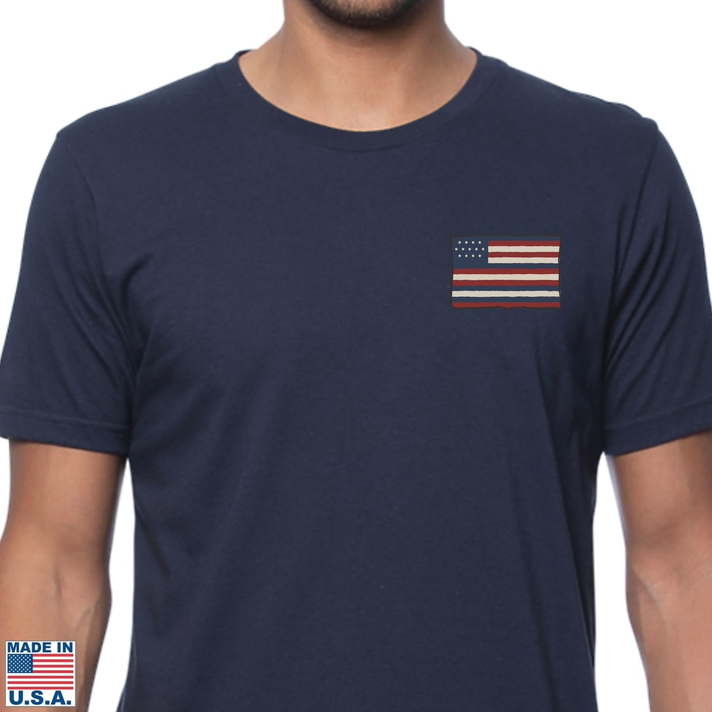 Front of "The Continental Navy" Made in America Shirt from The History List store