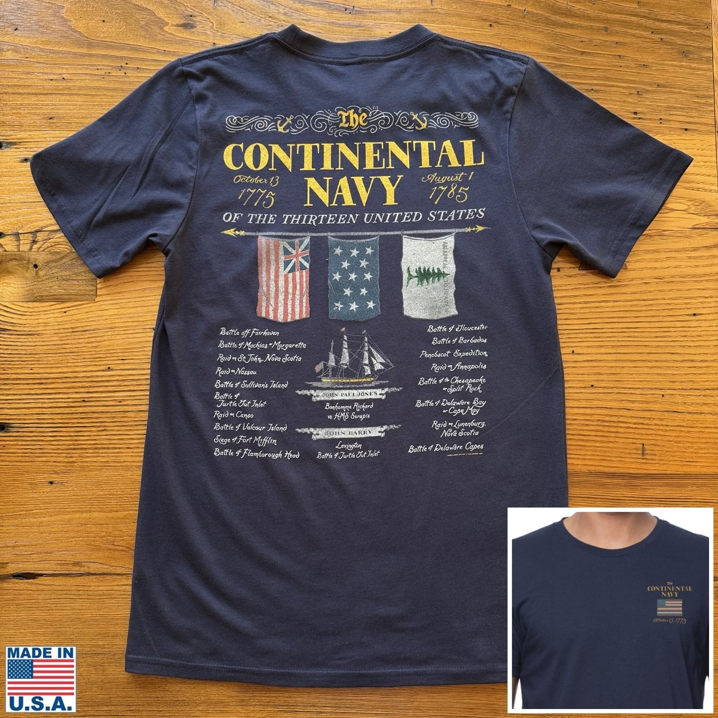 "The Continental Navy" Made in America Shirt