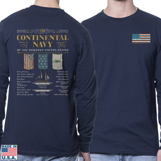 "The Continental Navy" Made in America Long-sleeved Shirt