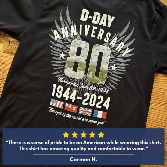 D-Day 80th Anniversary Made in America Long-sleeved shirt