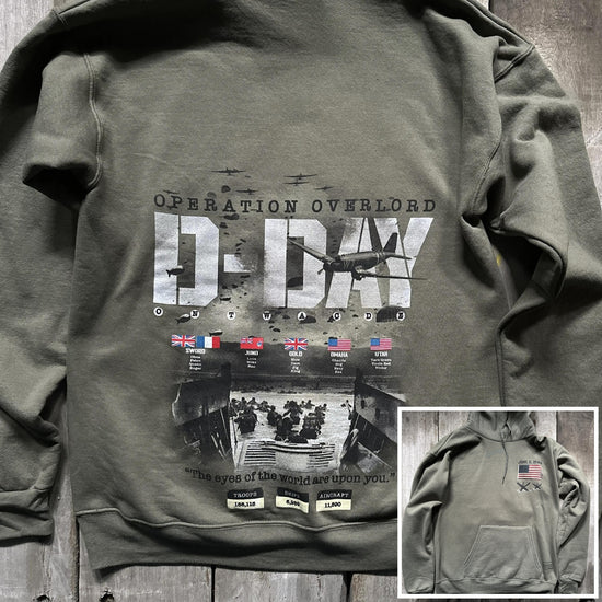 D-Day Operation Overlord Hooded sweatshirt from The History List store