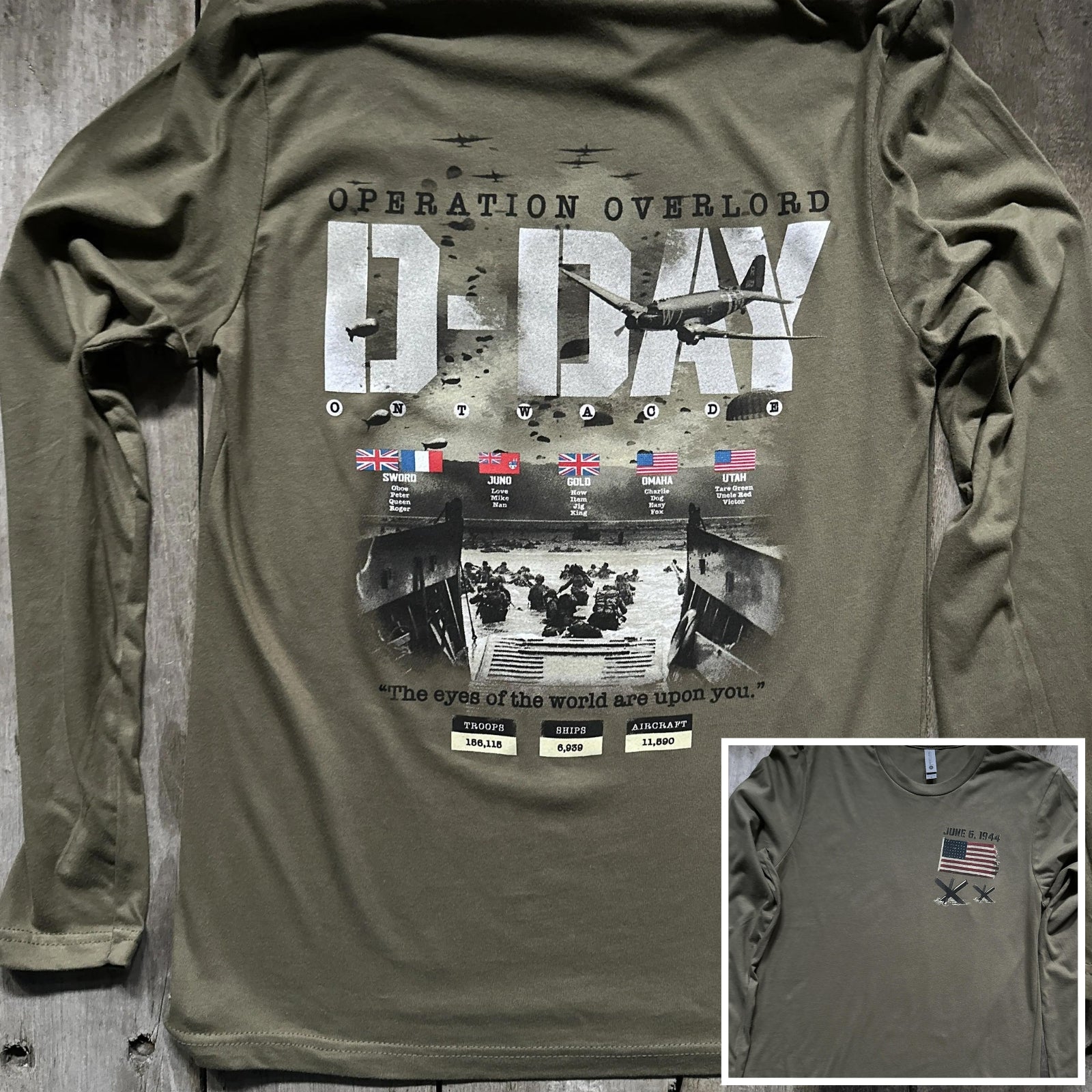 D-Day Operation Overlord Long-sleeved shirt from The History List store