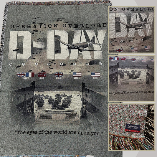 D-Day Operation Overlord Woven Blanket — Made in America