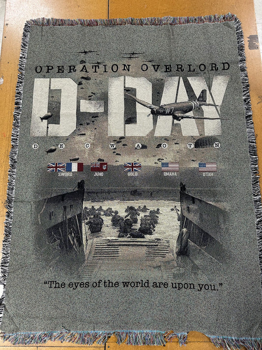 D-Day Operation Overlord Woven Blanket — Made in America from The History List store