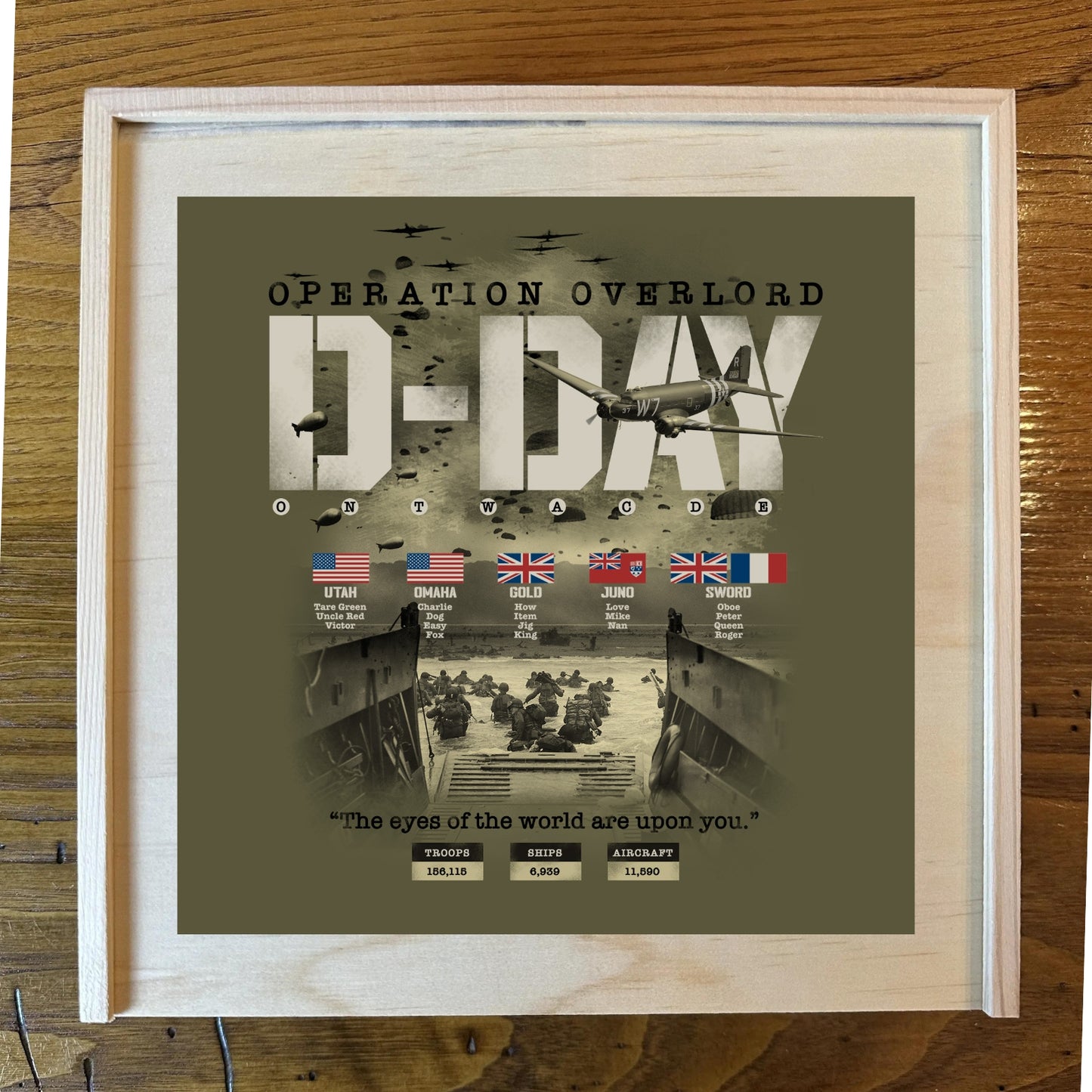 D-Day Operation Overlord Wooden Box from The History List Store