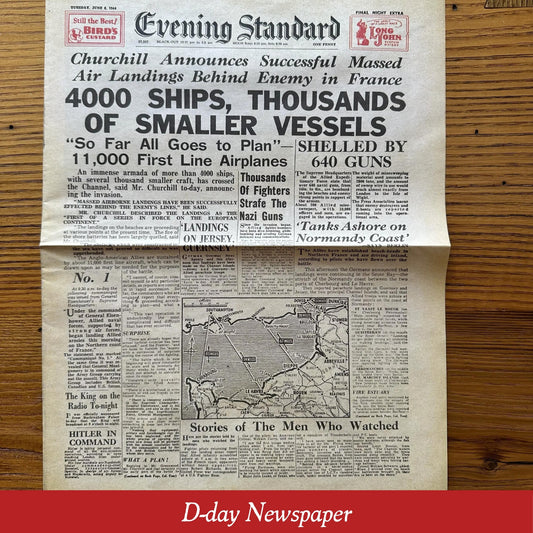 Replica Newspapers on the D-Day Landing and Titanic