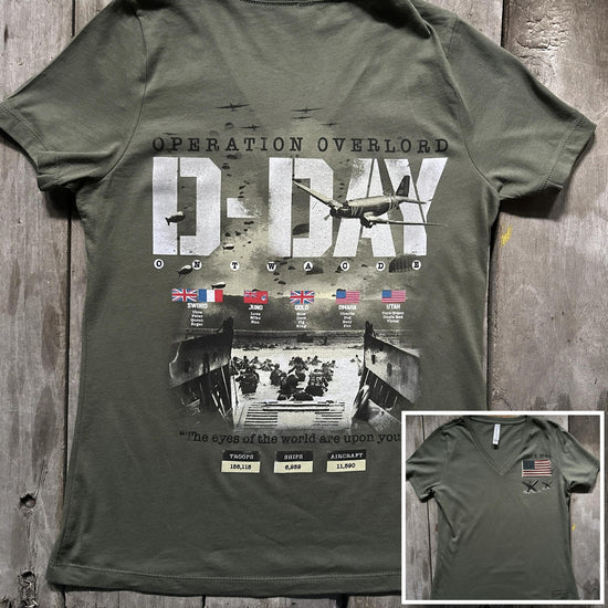 D-Day Operation Overlord Women's v-neck shirt from The History List store