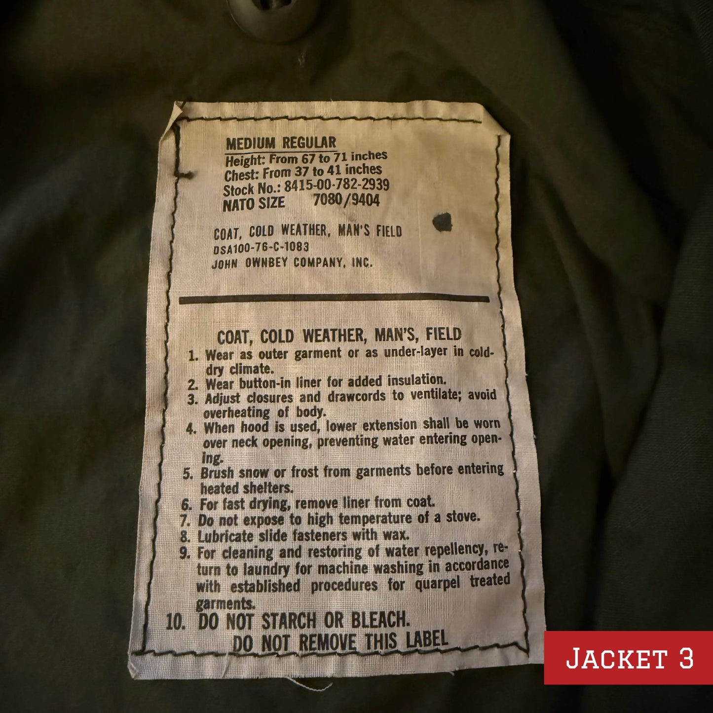 Army coats with D-Day patch and 48-star flag — One left