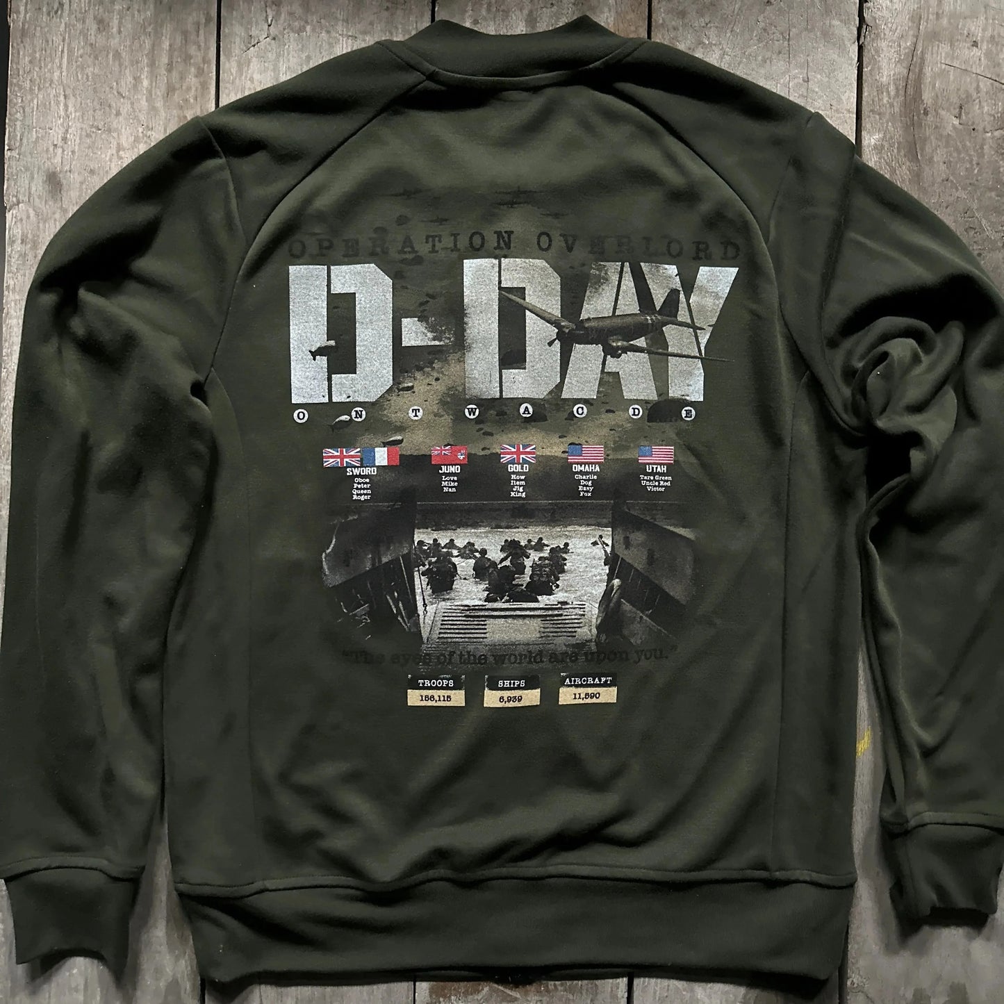 Back of D-Day Operation Overlord Lightweight Jacket from The History List store