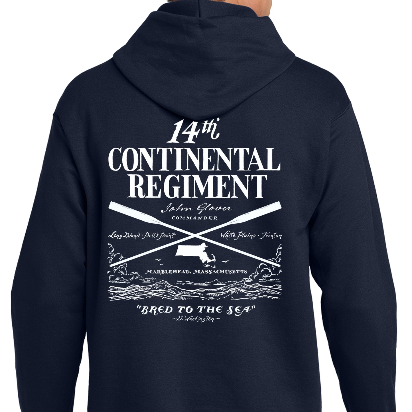 "Glover's Company — 14th Regiment" Hooded Sweatshirt