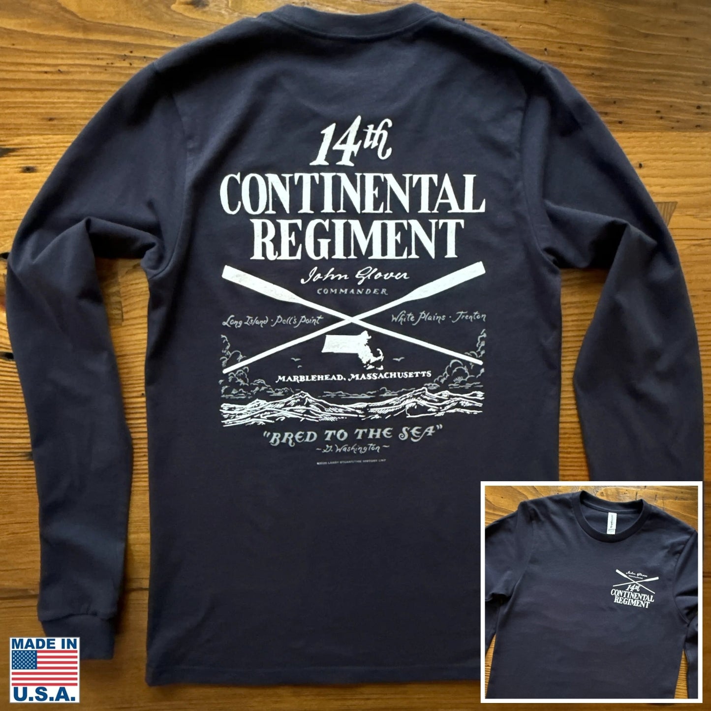 "Glover's Company — 14th Regiment" Made in America Long-sleeved Shirt from The History List store