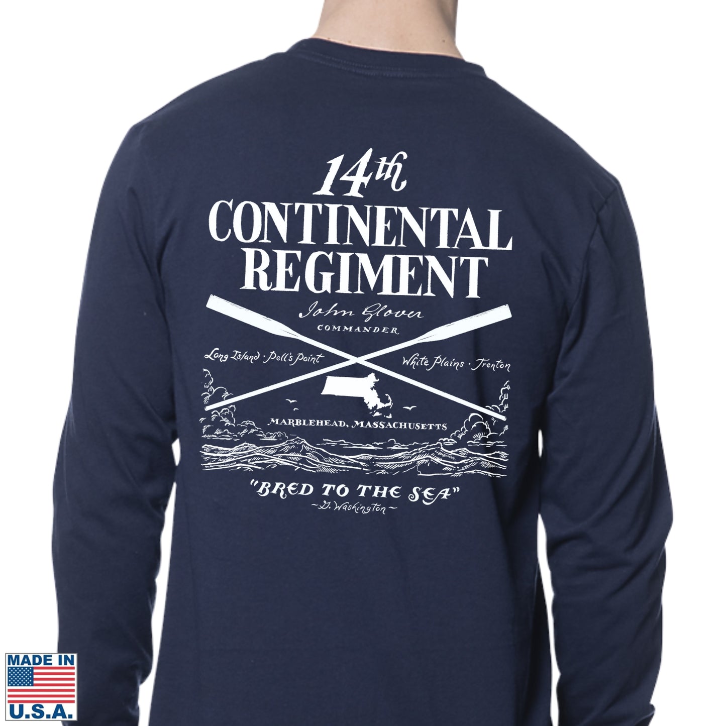 "Glover's Company — 14th Regiment" Made in America Long-sleeved Shirt