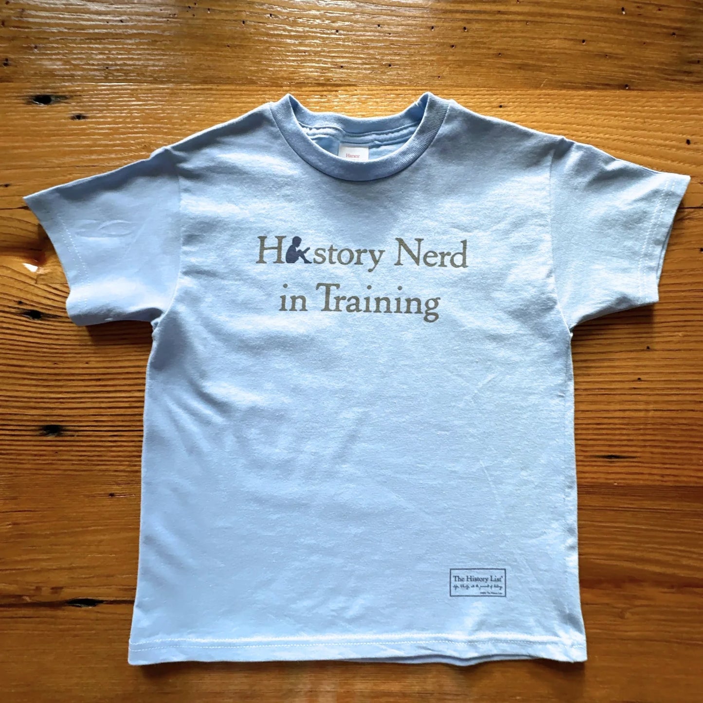 HISTORY NERD® in Training shirt in youth sizes - Light Blue from The History List store