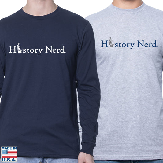 HISTORY NERD® Long-sleeved shirt with the Minute Man — Made in America