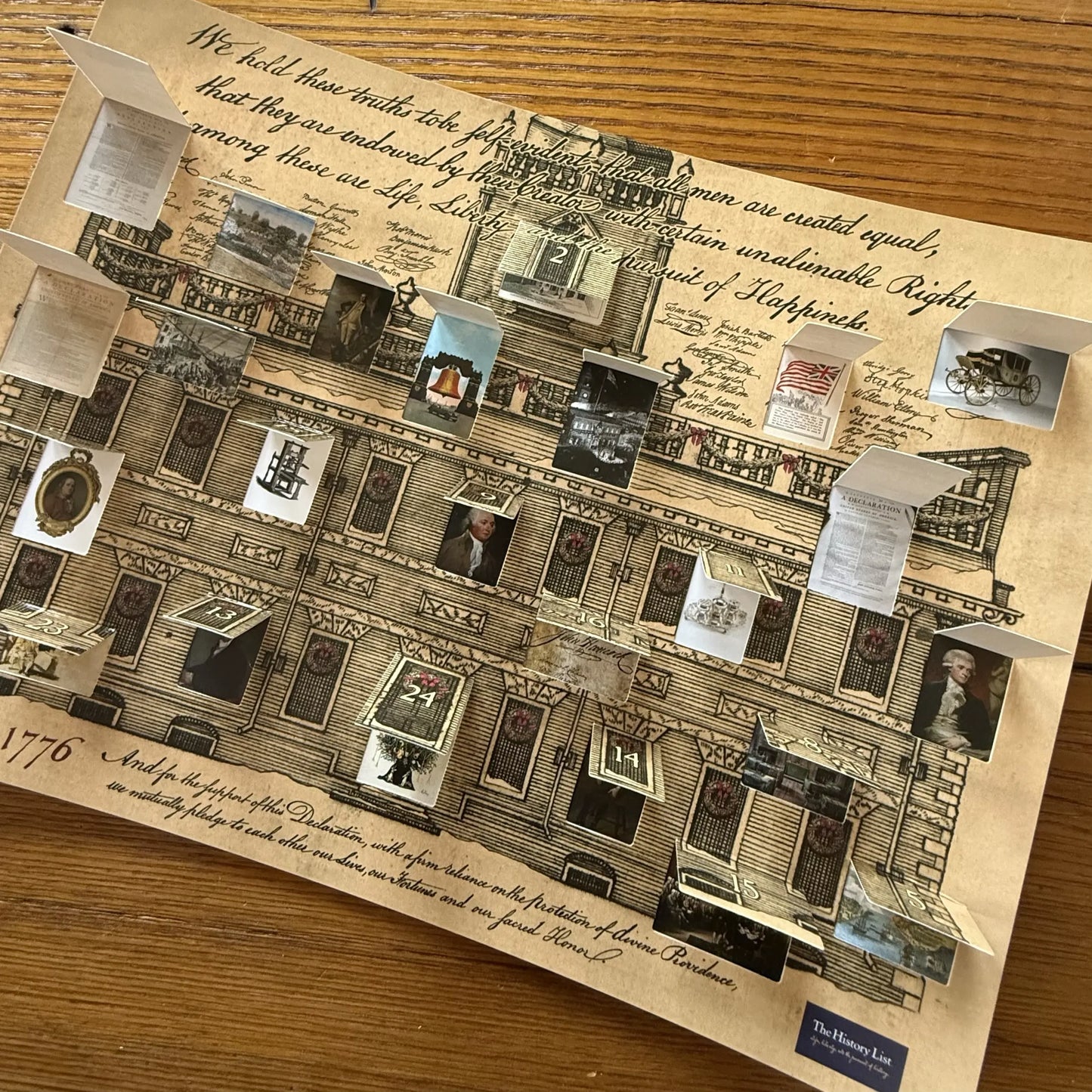 1776 Declaration of Independence Advent Calendar — with special mailing envelope