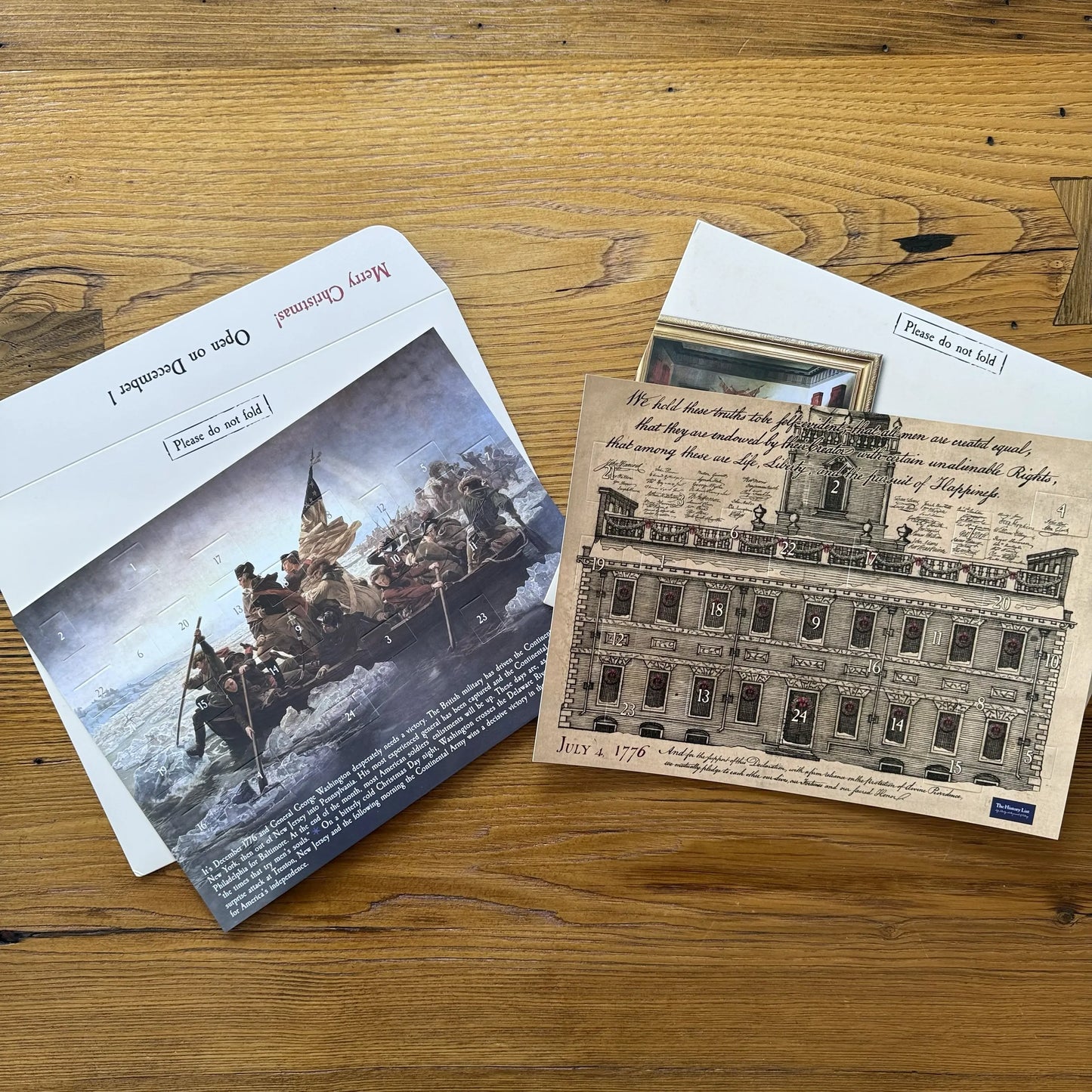 2 Calendars of "1776 Declaration of Independence Advent Calendar — with special mailing envelope" from The History List store.