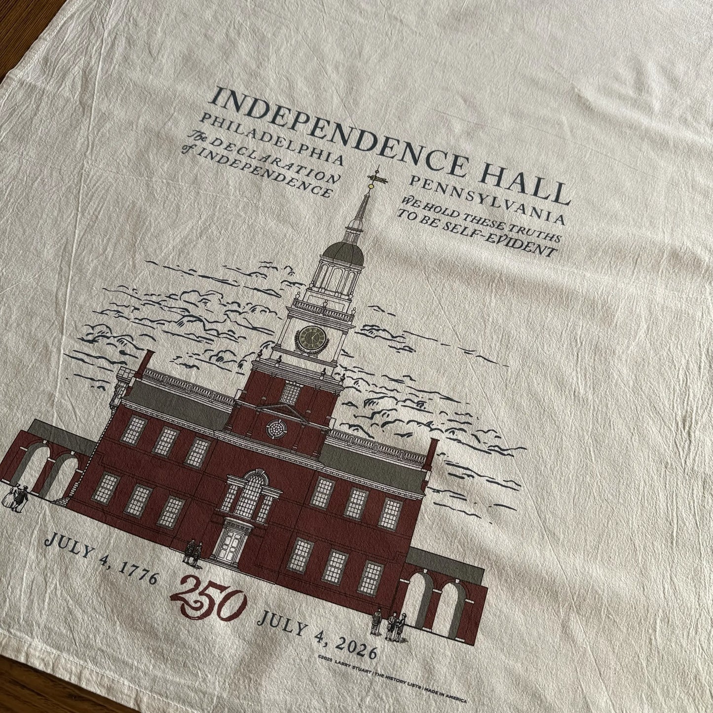 "Independence Hall" 250th Tea Towel — Made in America