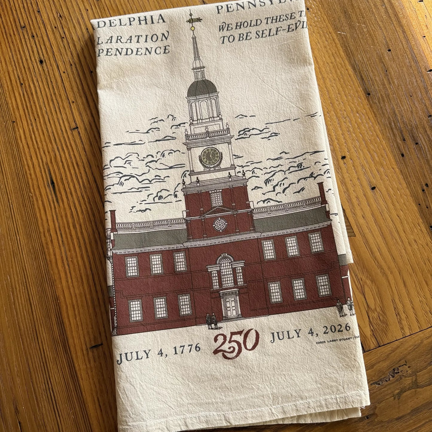 "Independence Hall" 250th Tea Towel — Made in America