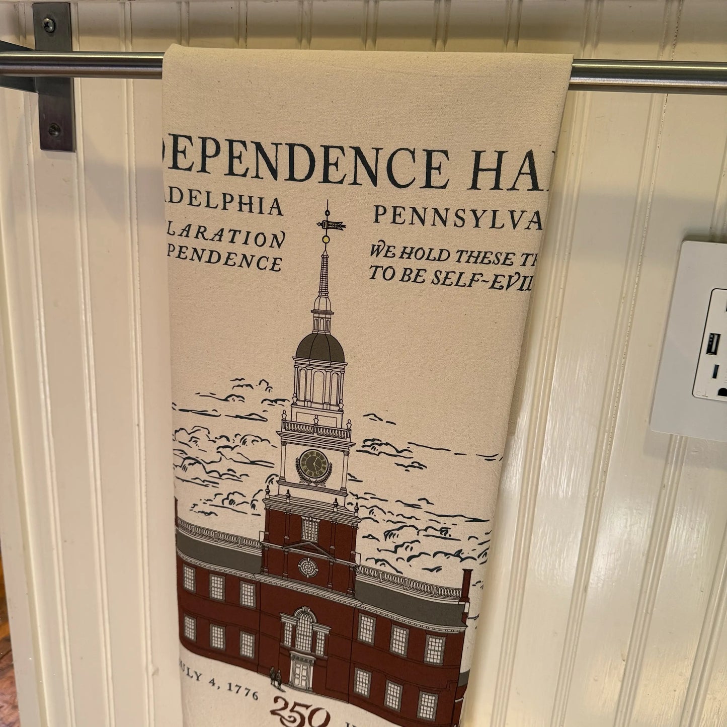 "Independence Hall" 250th Tea Towel — Made in America