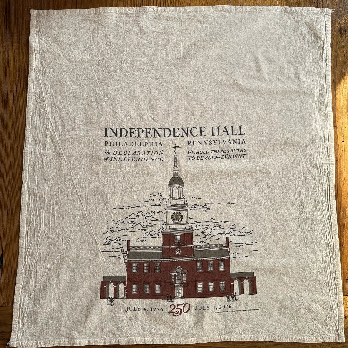 "Independence Hall" 250th Tea Towel — Made in America