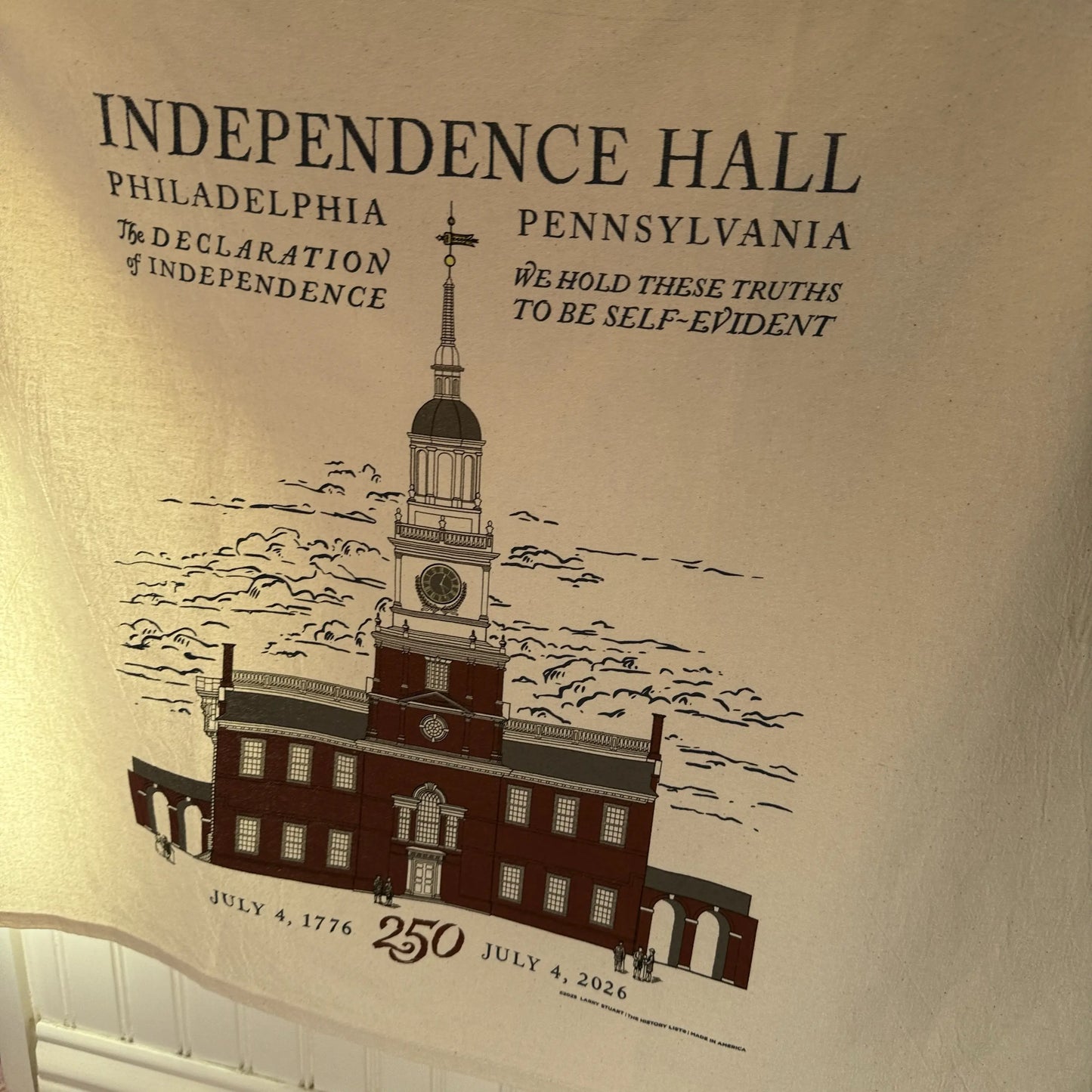 "Independence Hall" 250th Tea Towel — Made in America