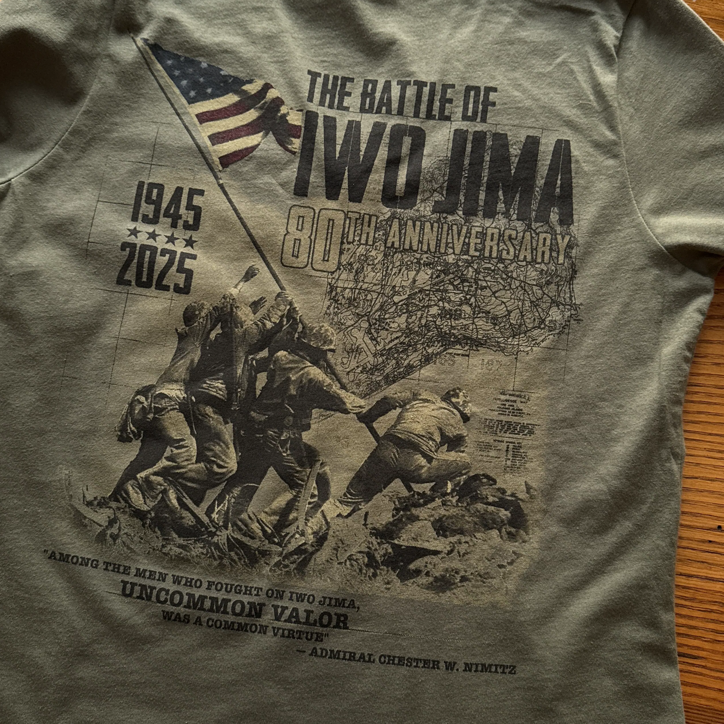 Flag raising on Mount Suribachi - 80th Anniversary of the Battle of Iwo Jima Women's v-neck shirt